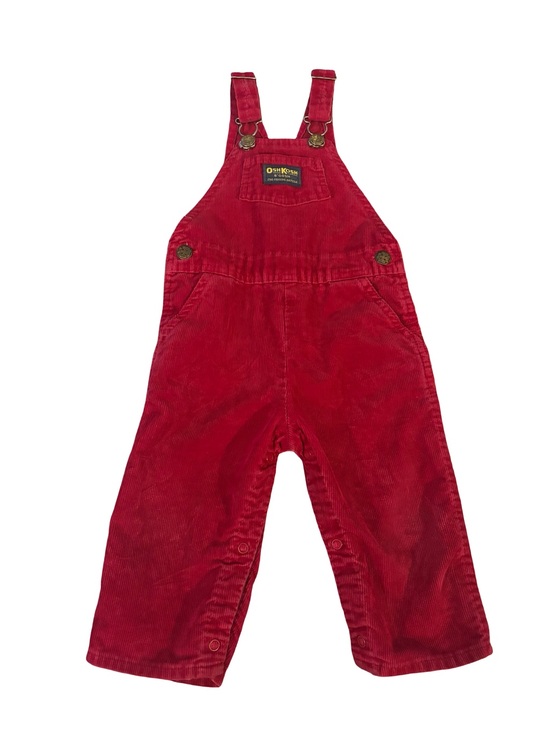 OshKosh B'gosh Other - Vintage Vestbak Genuine Article OshKosh B'gosh Red Corduroy Kids Overalls